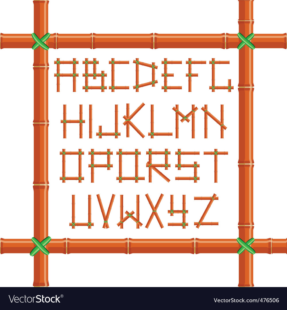 Bamboo alphabet