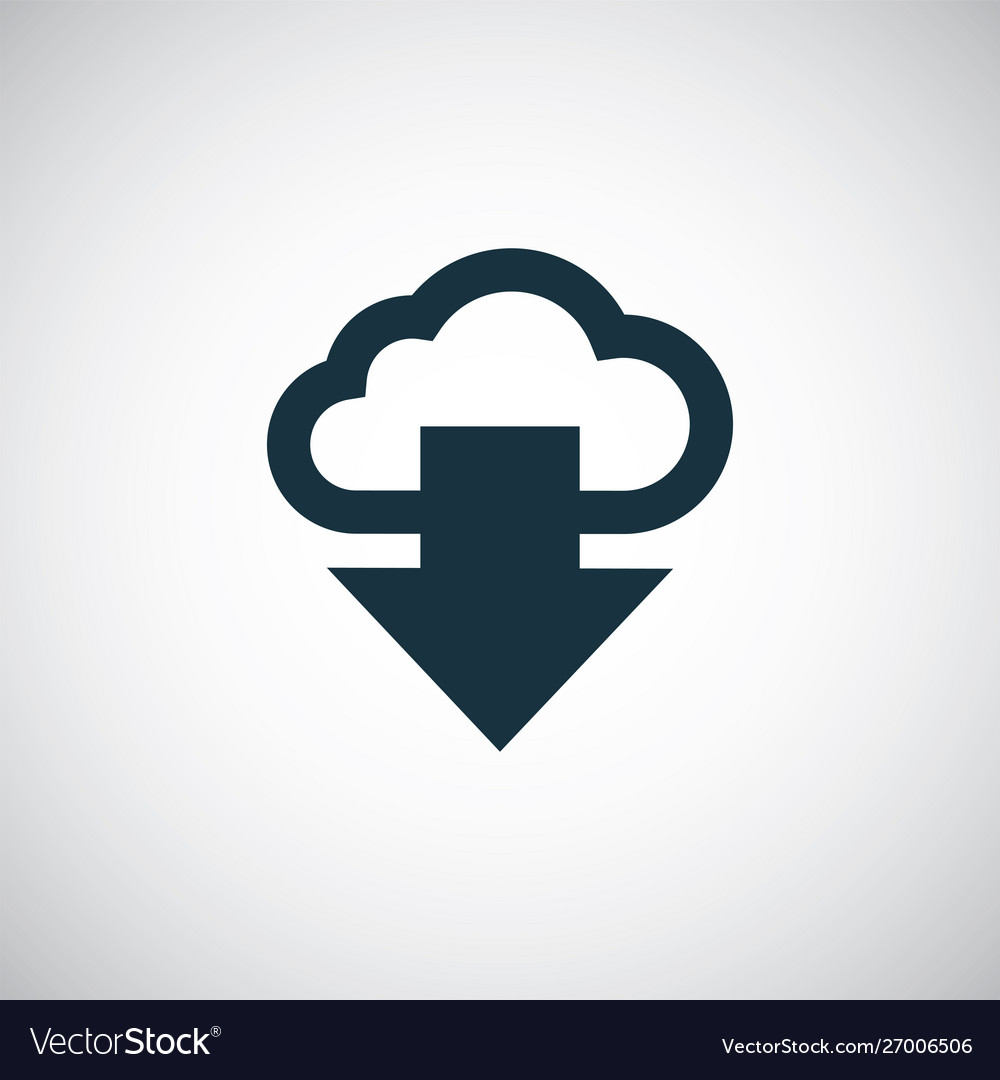 Cloud arrow icon simple flat element design