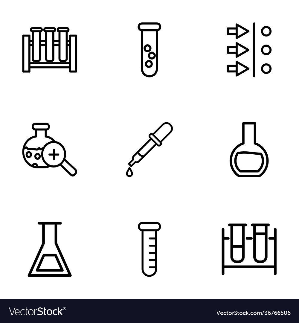 Experiment icons vector image Experiment icons