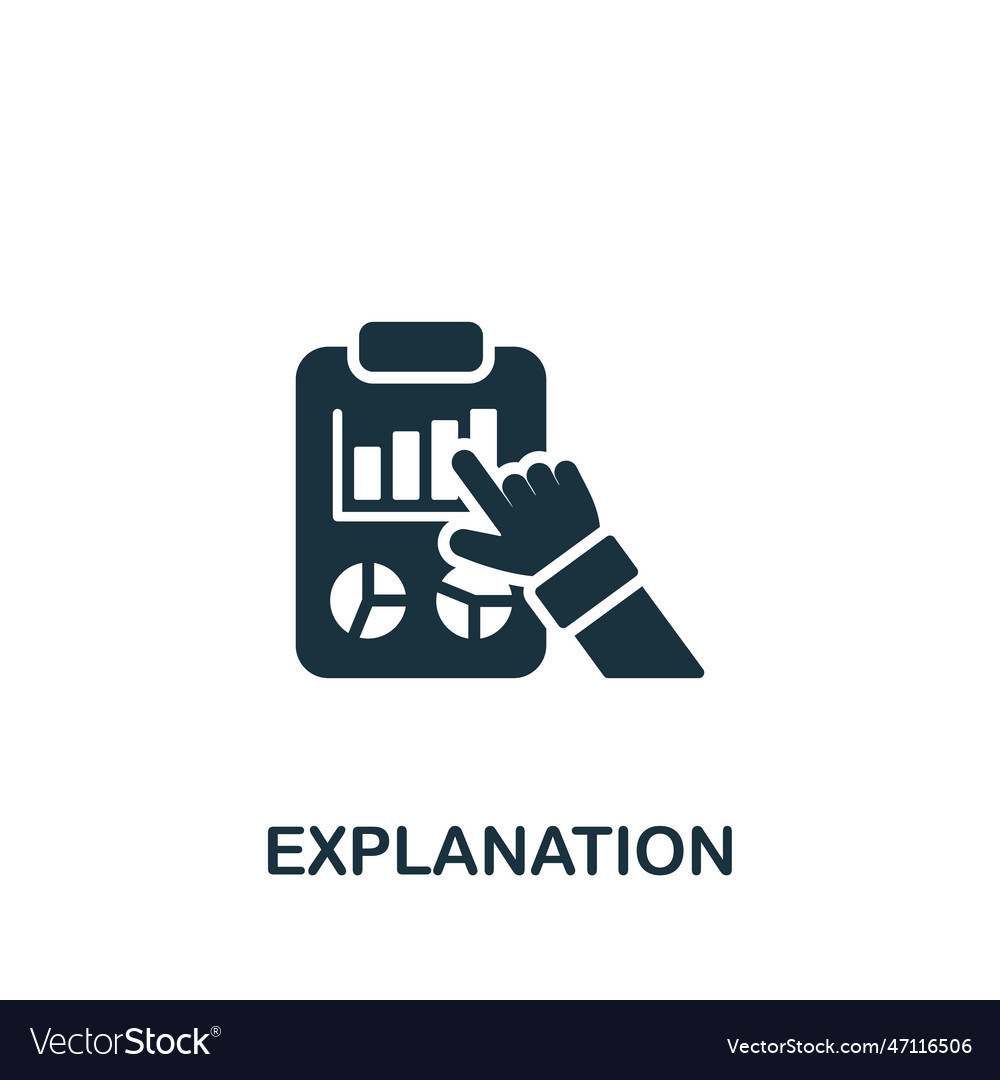 Explanation icon monochrome simple sign from