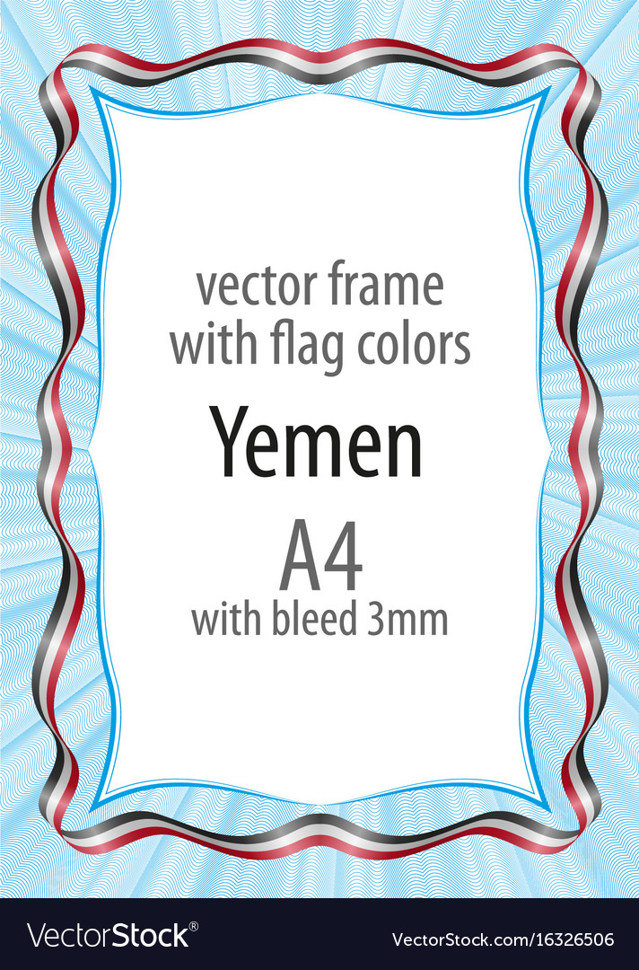 Frame and border of ribbon with the colors