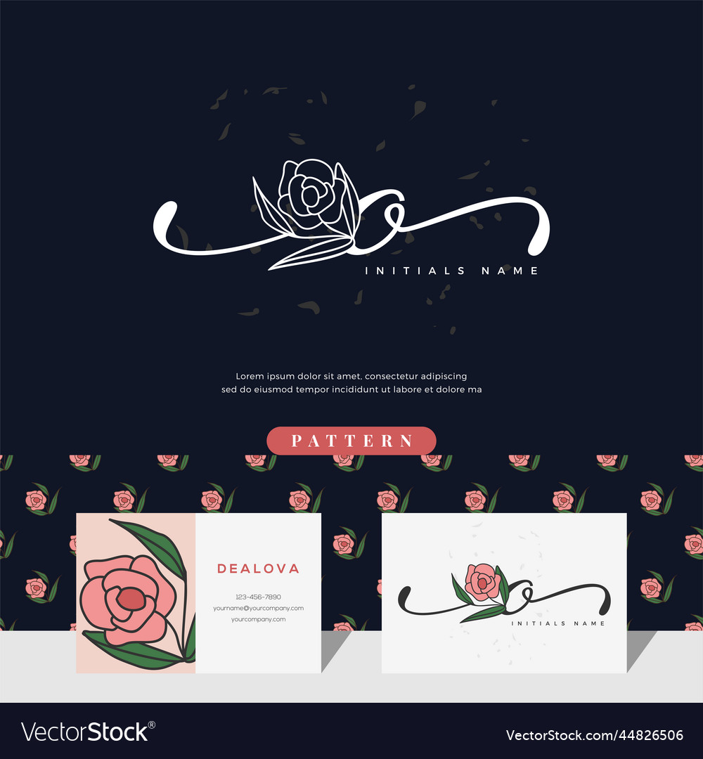 Handschriftbrief o Logo-Design mit Rose