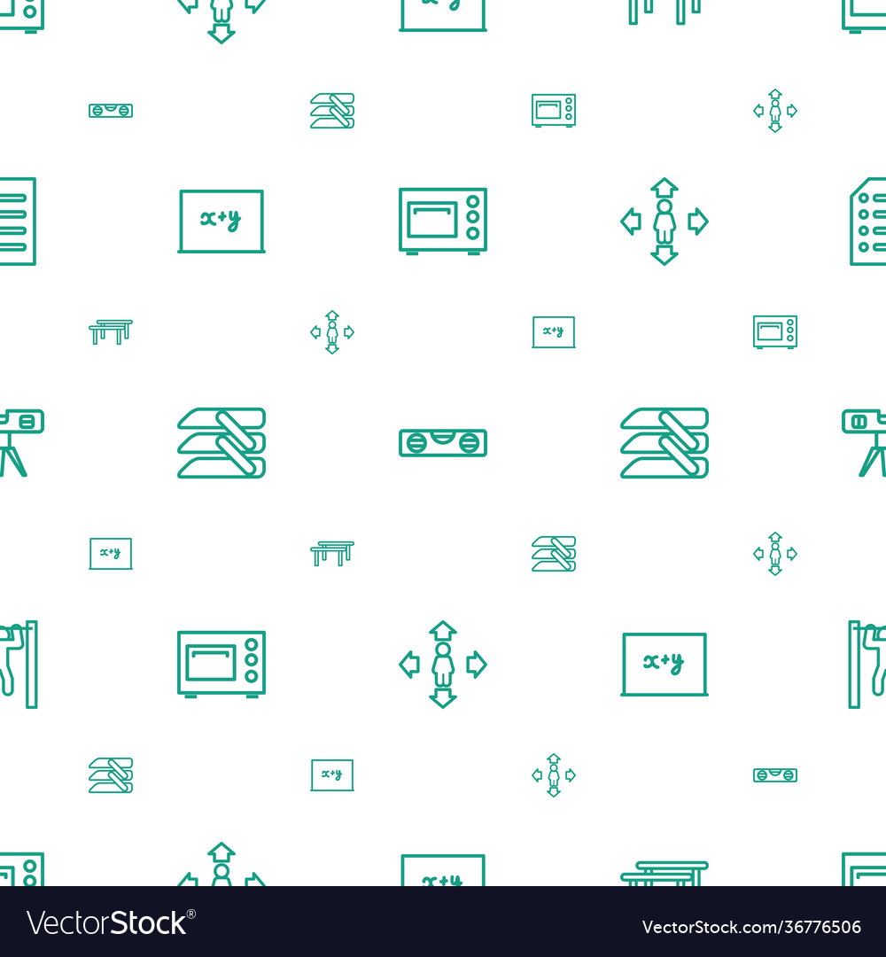 Horizontal icons pattern seamless white background
