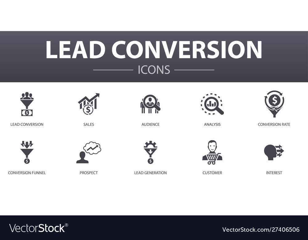 Lead Conversion Icon Set