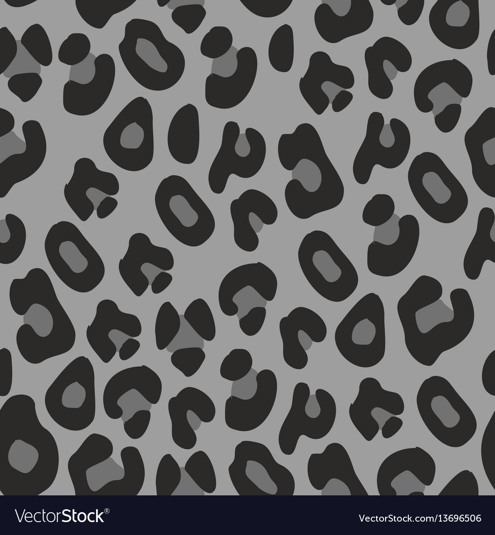Monochrome pattern leopard seamless on a gray