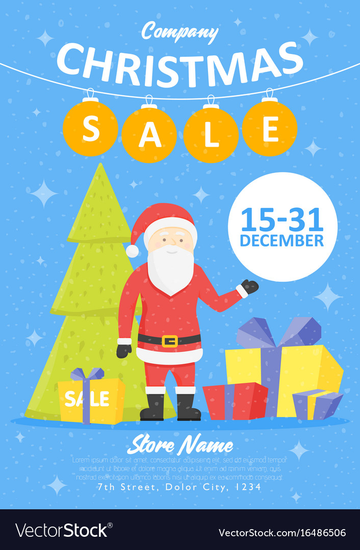 Sale Holiday Website Banner Templates Christmas Vector Image