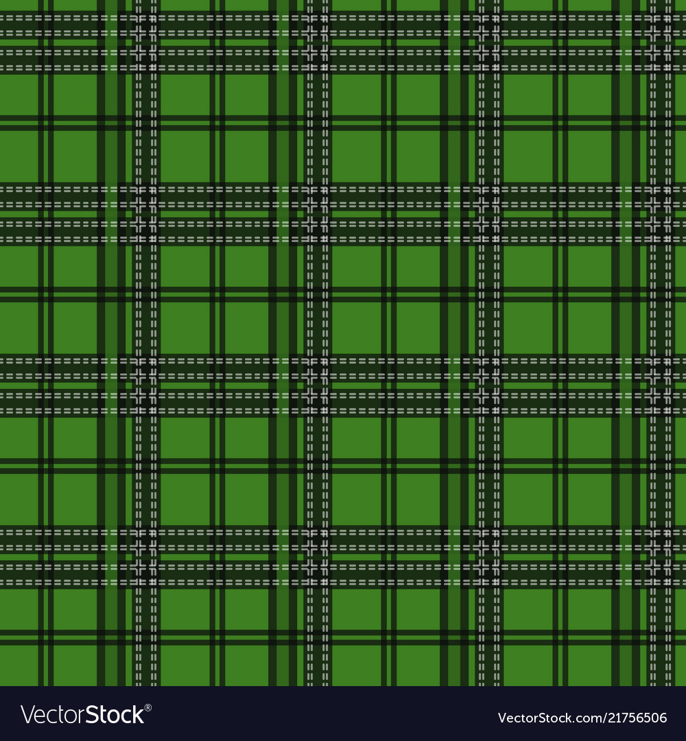 Seamless Tartan Plaid Pattern In Christmas Color Vector Image
