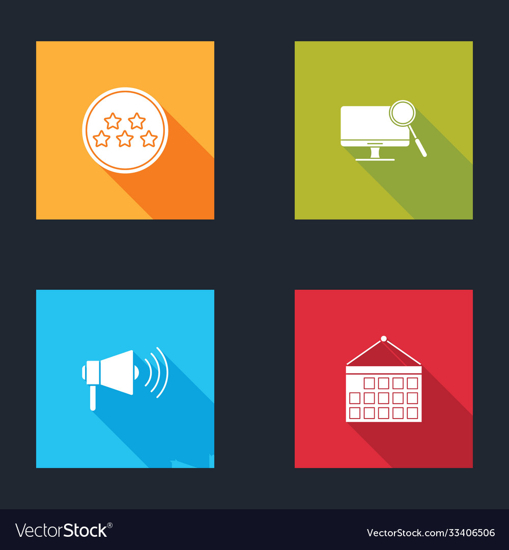 Set five stars rating review computer monitor vector image Set five stars rating review computer monitor