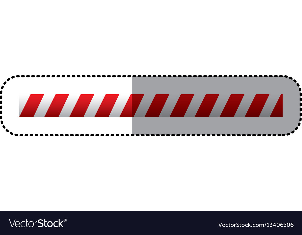 Sticker barrier icon line caution sign