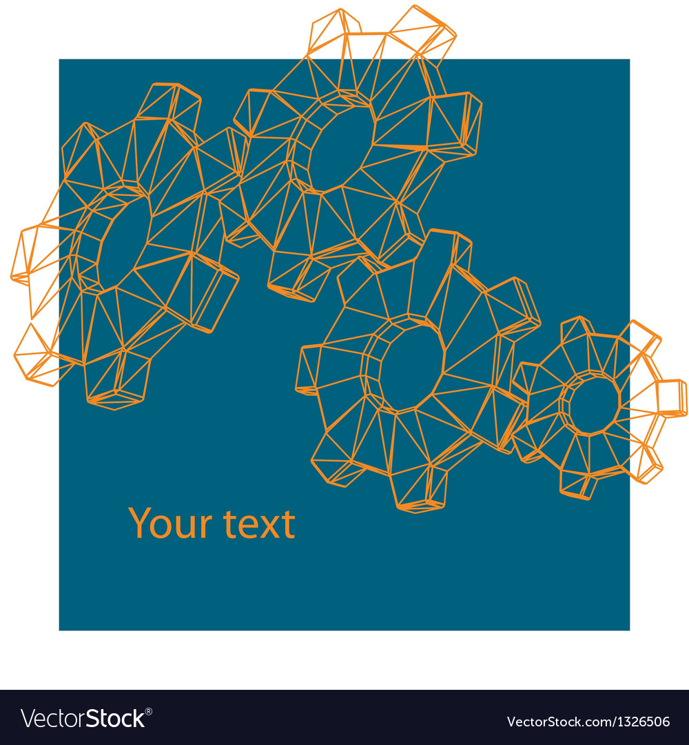 Techno gears background with sample text
