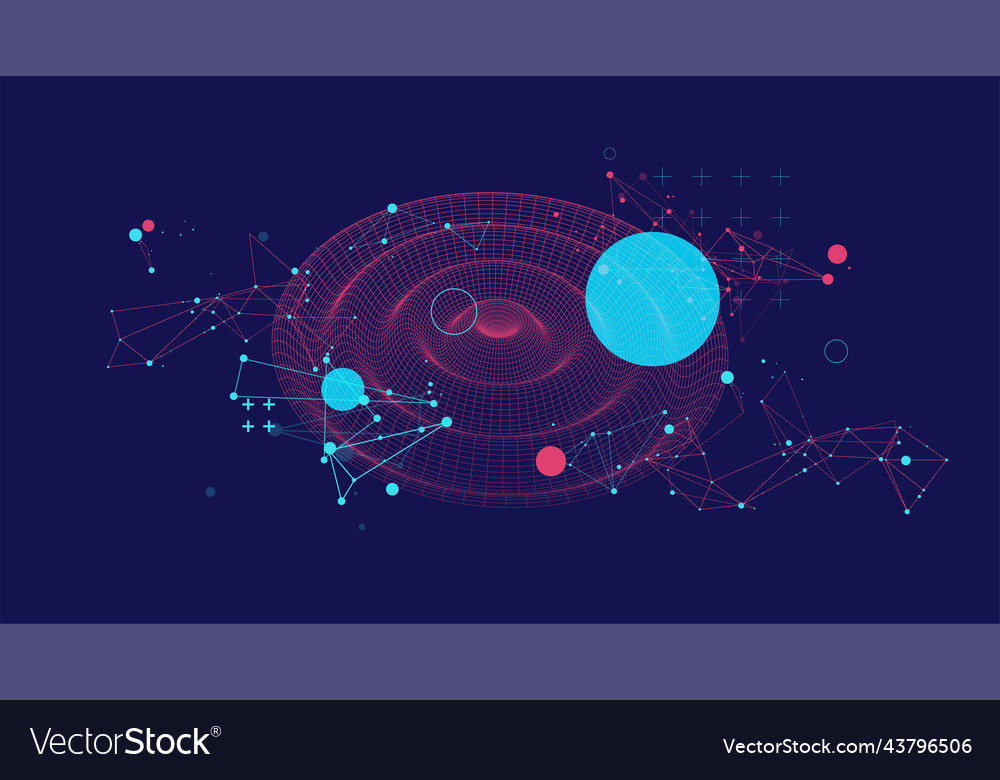 Template for science and technology presentation Vector Image