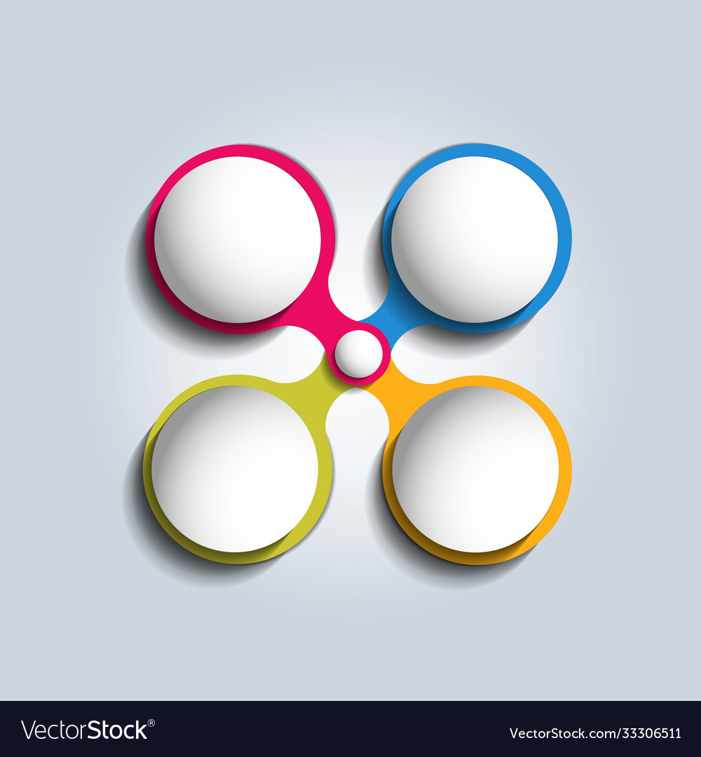 4 steps template simply color scheme