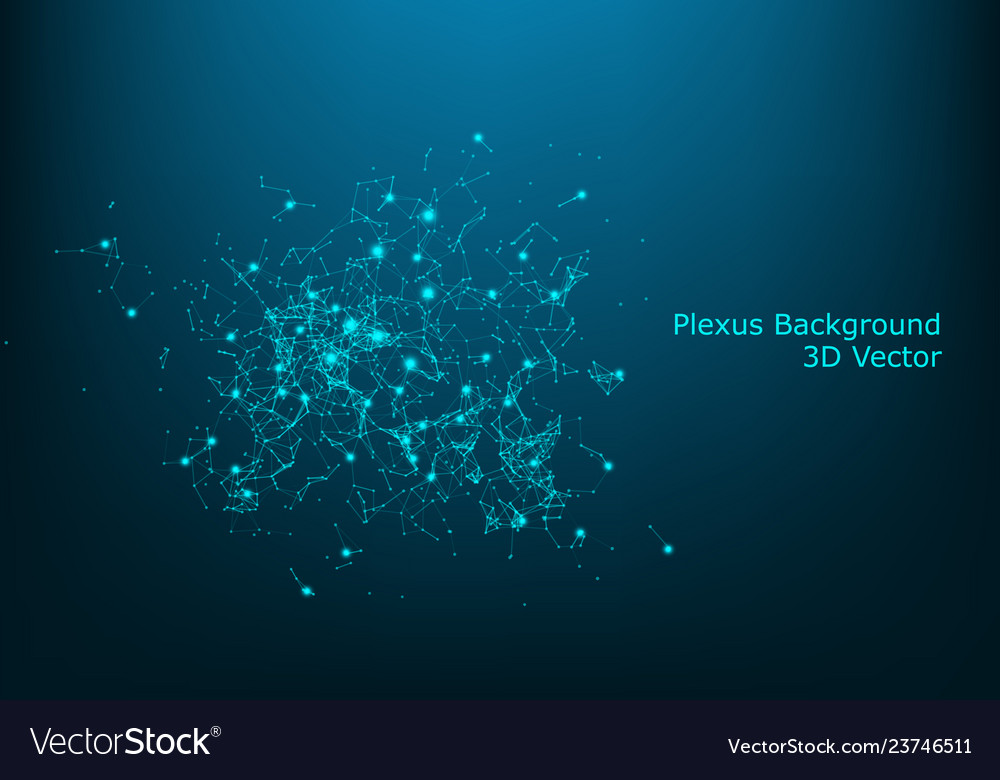 Abstrakte beleuchtete Partikel und Linien plexus vector image Abstrakte beleuchtete Partikel und Linien plexus