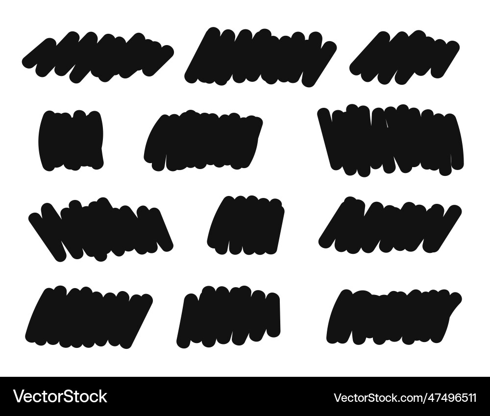 Black hand drawn background for text set Vector Image