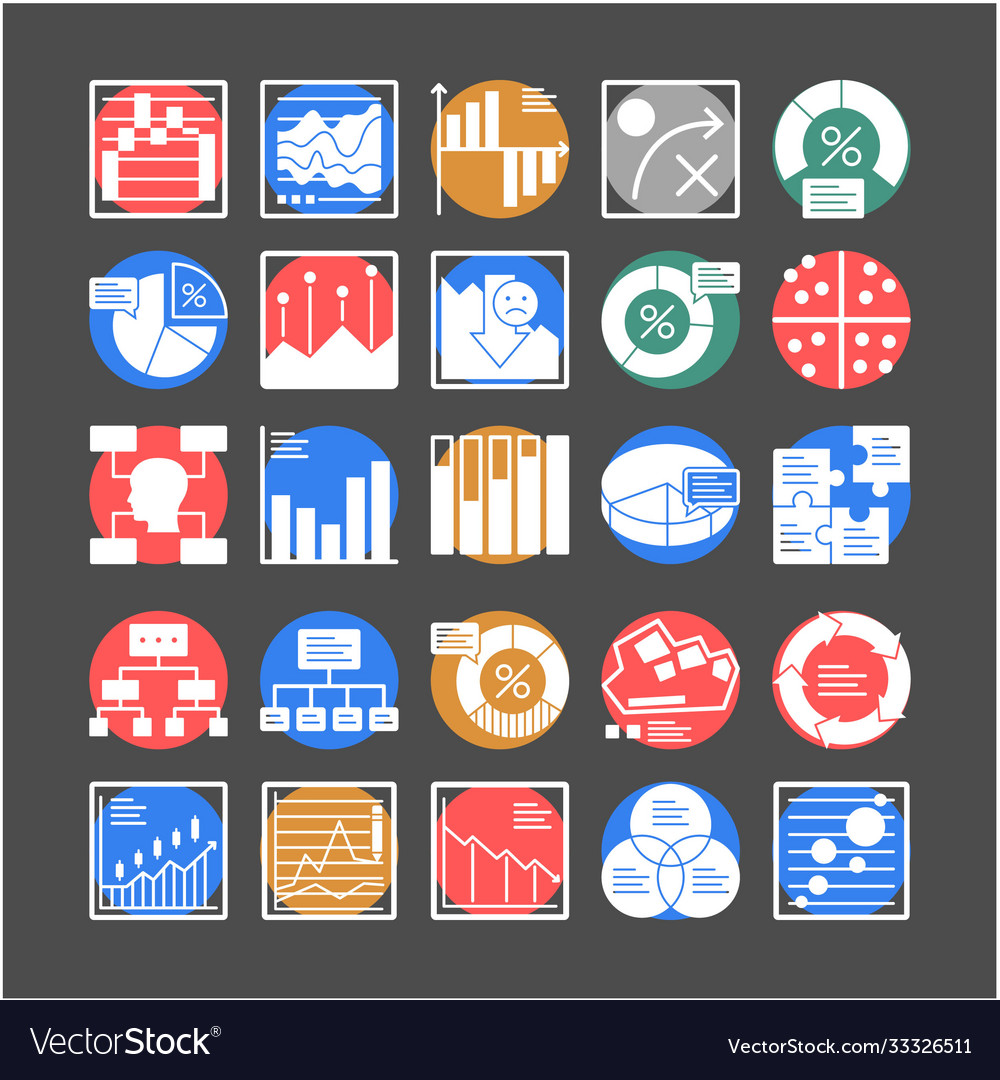 Graph icons set every single icon can easi