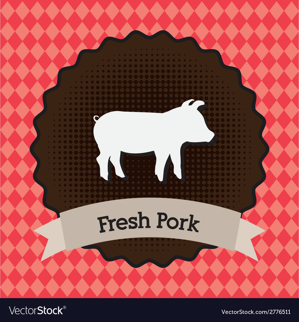 Label design over red background