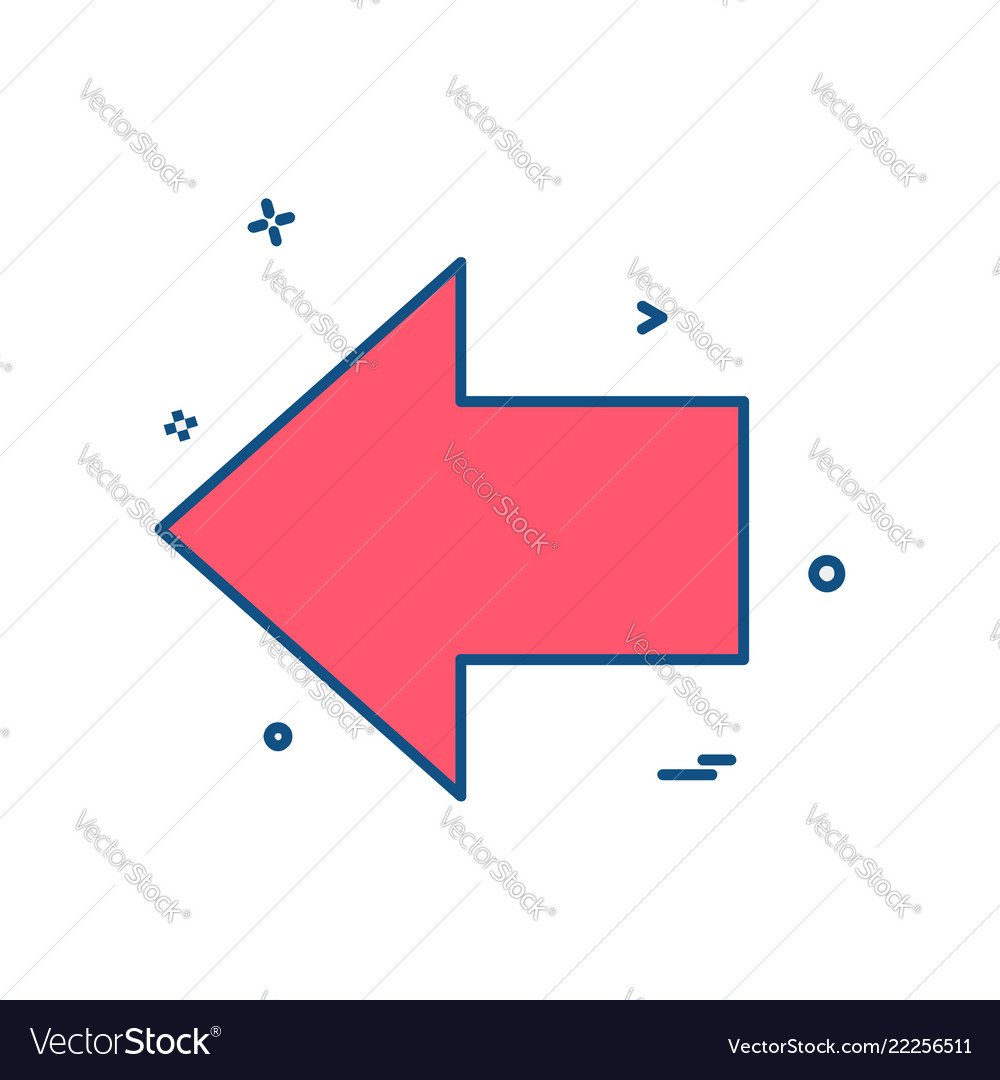 Left arrow icon design Vector Image Left arrow icon design