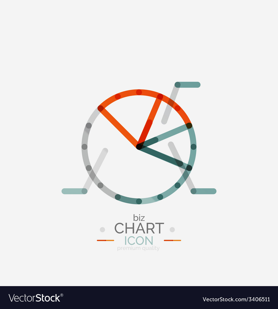 Line graph chart icon
