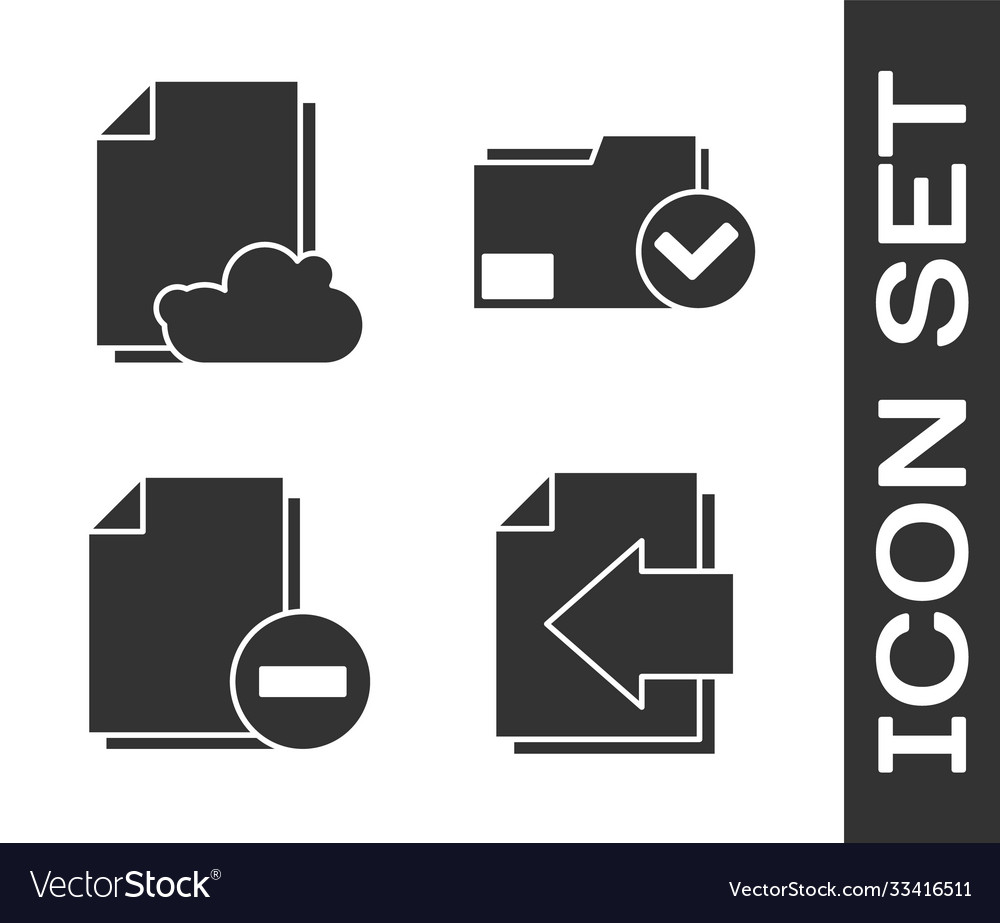 Set next page arrow cloud storage text document Vector Image Set next page arrow cloud storage text document