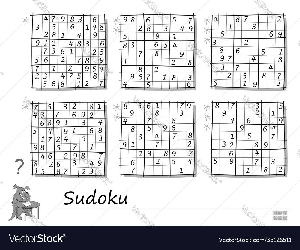 Sudoku puzzles Royalty Free Vector Image - VectorStock