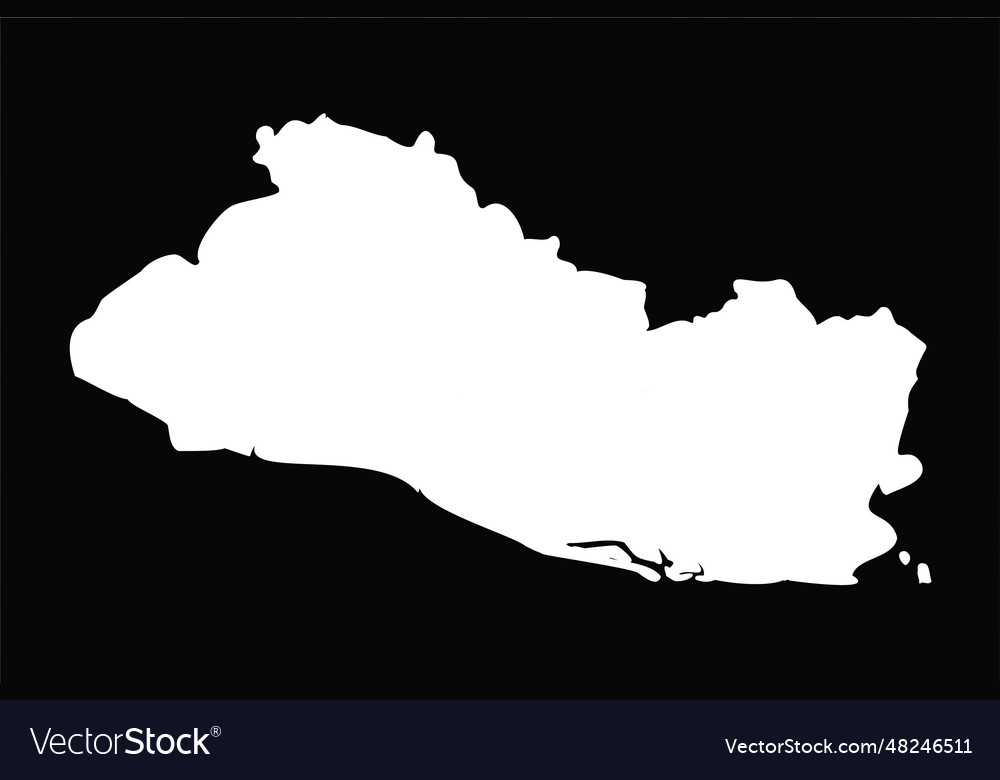 Simple el salvador map isolated on black Vector Image