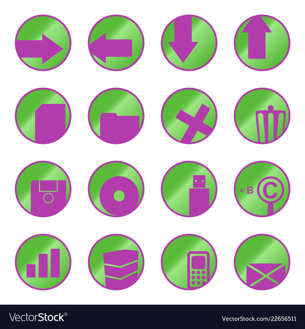 Web icons buttons