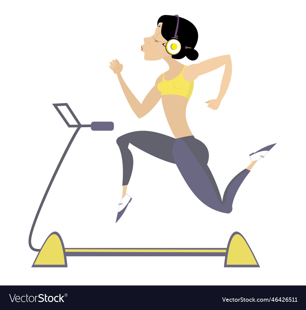 Woman running on a treadmill