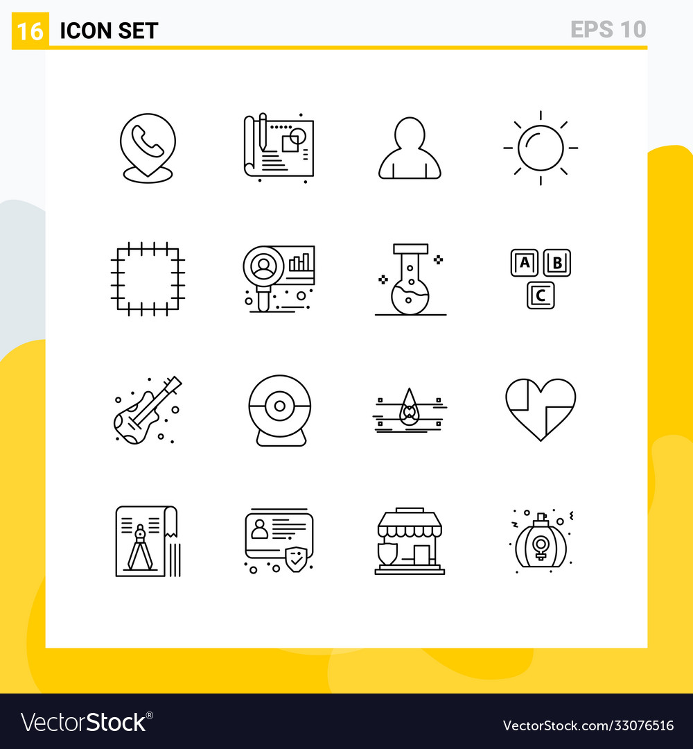 16 universal outlines set for web and mobile