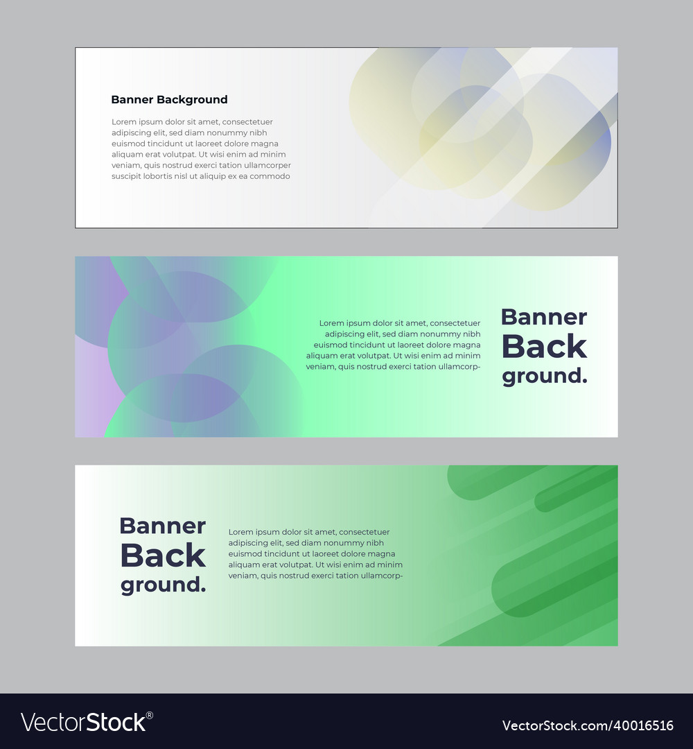 Abstract banner design web template set