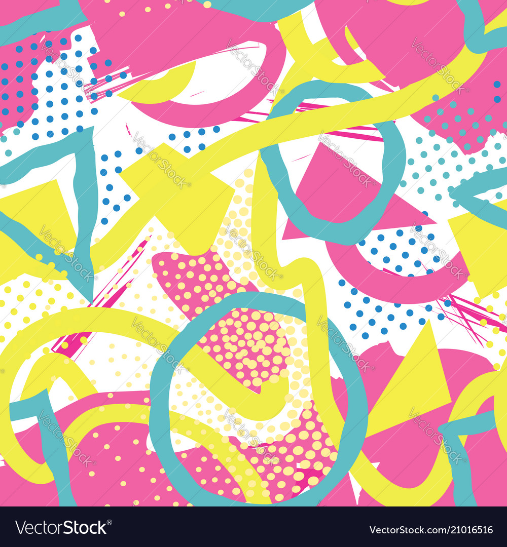 Abstract seamless pattern blots dots geometric vector image Abstract seamless pattern blots dots geometric