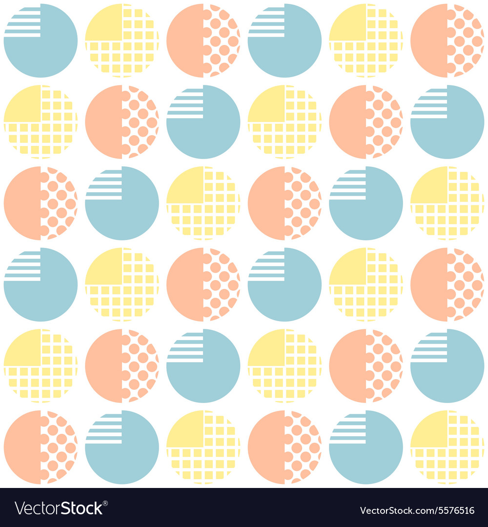 Abstract seamless pattern with geometrical objects