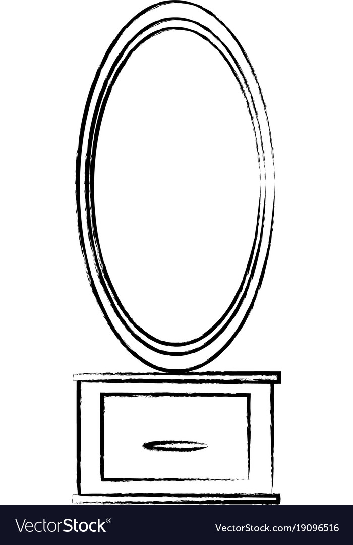 Dressing table with mirror icon