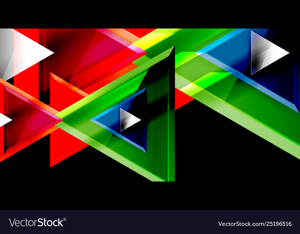 Dynamic triangle composition abstract background