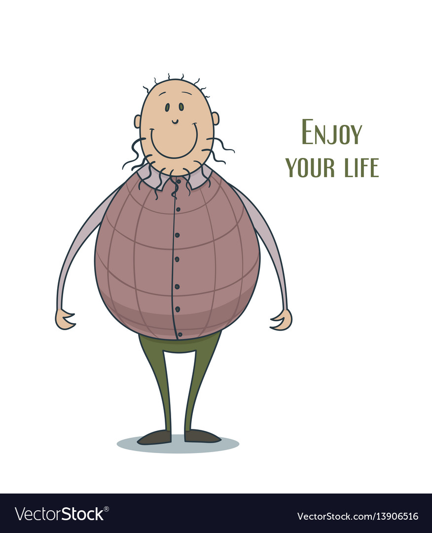 Funny cute smiling man in a violescent waistcoat Vector Image Funny cute smiling man in a violescent waistcoat Vector Image