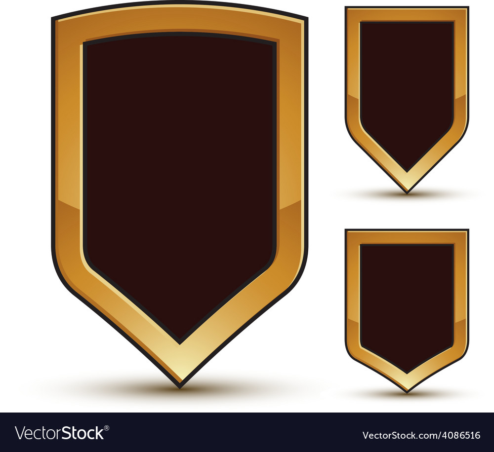 Geometric glamorous shield shape elements Vector Image