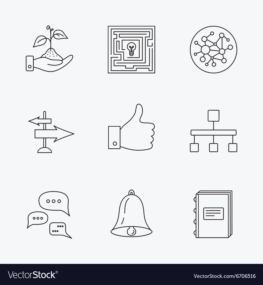 Global network like and conversation icons