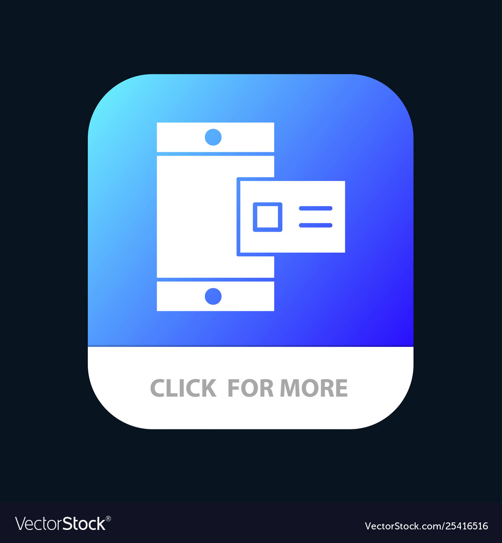 Mobile online chalk profile app button vector image Mobile online chalk profile app button