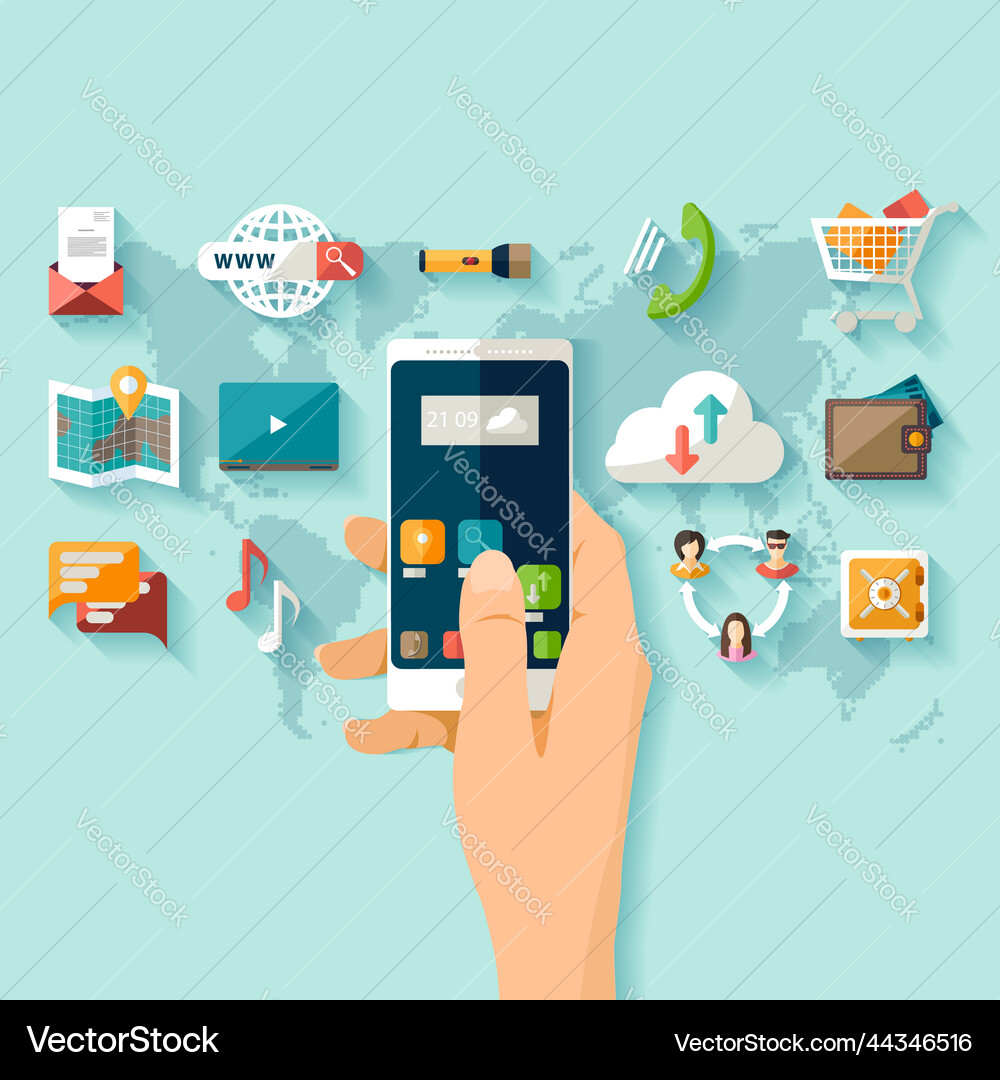 Modern mobile technologies Royalty Free Vector Image