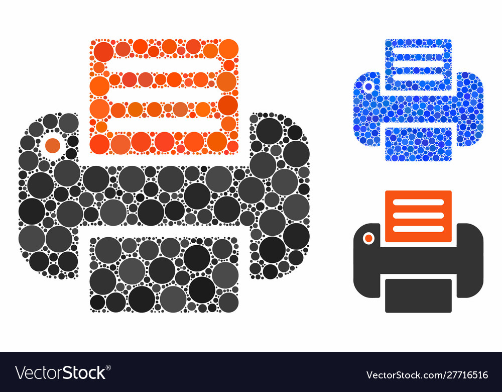 Print mosaic icon circle dots vector image Print mosaic icon circle dots