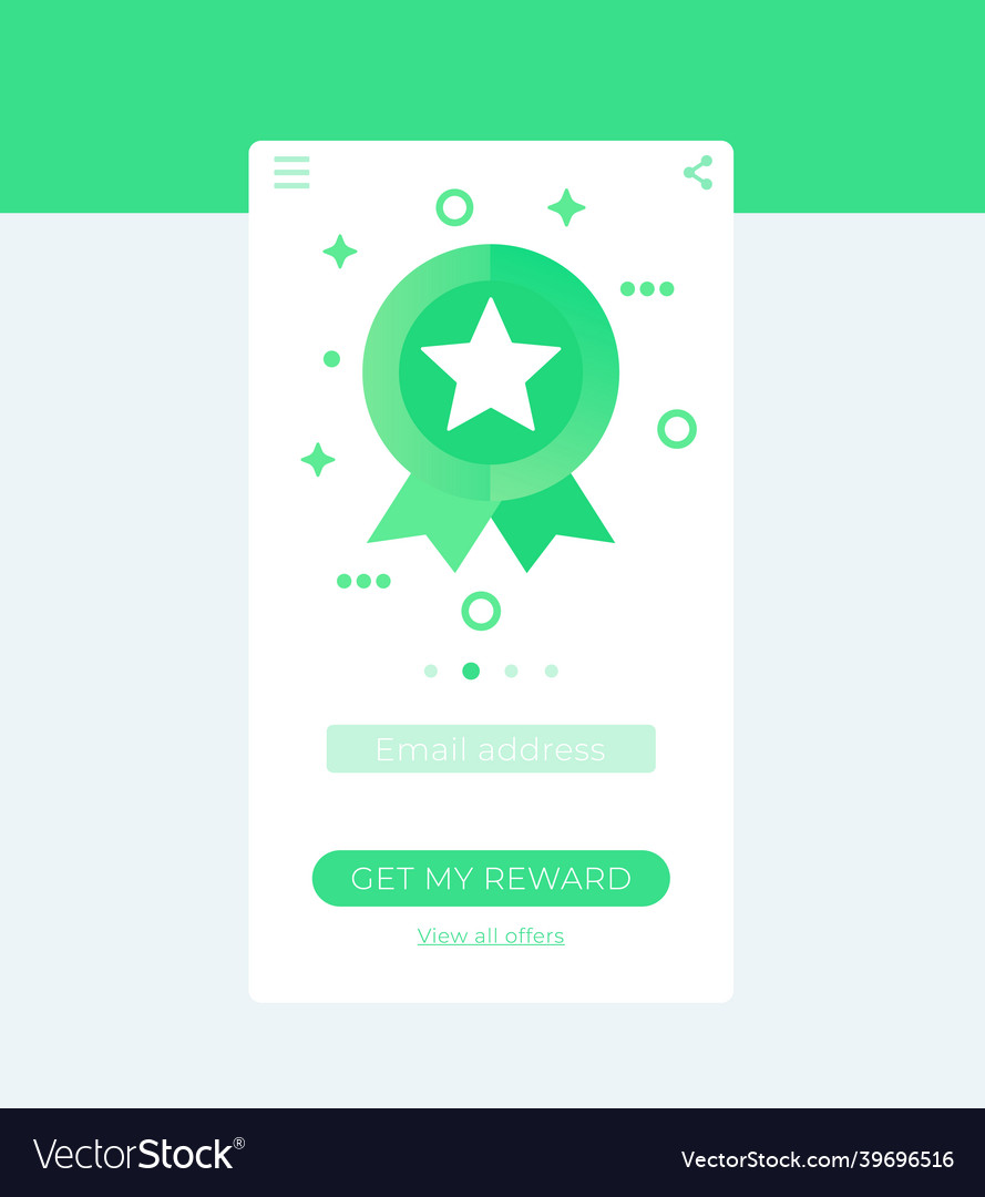 Rewards app mobile ui design
