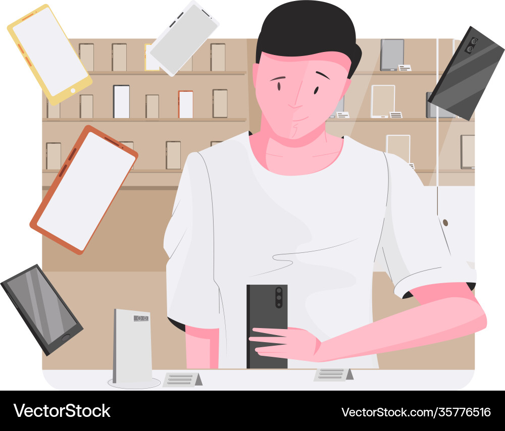 Smartphone flat composition Royalty Free Vector Image