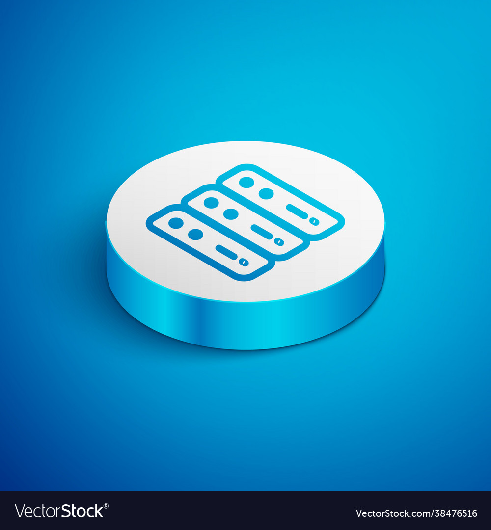 White server data web hosting icon isolated vector image White server data web hosting icon isolated