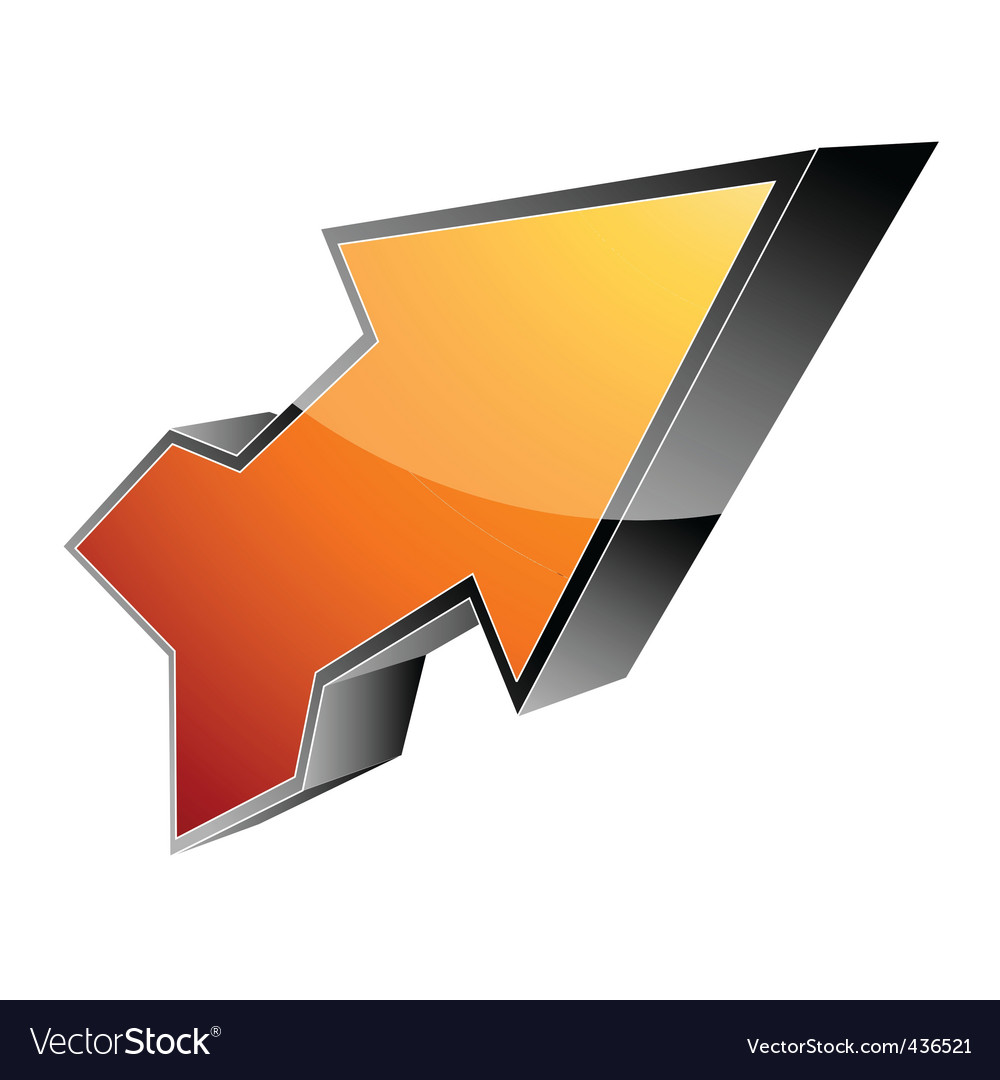 3D Glossy Arrow Icon