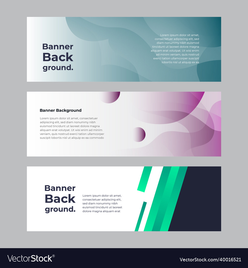 Abstract banner design web template set