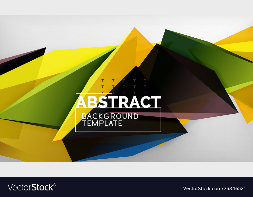 Abstract color triangles geometric background