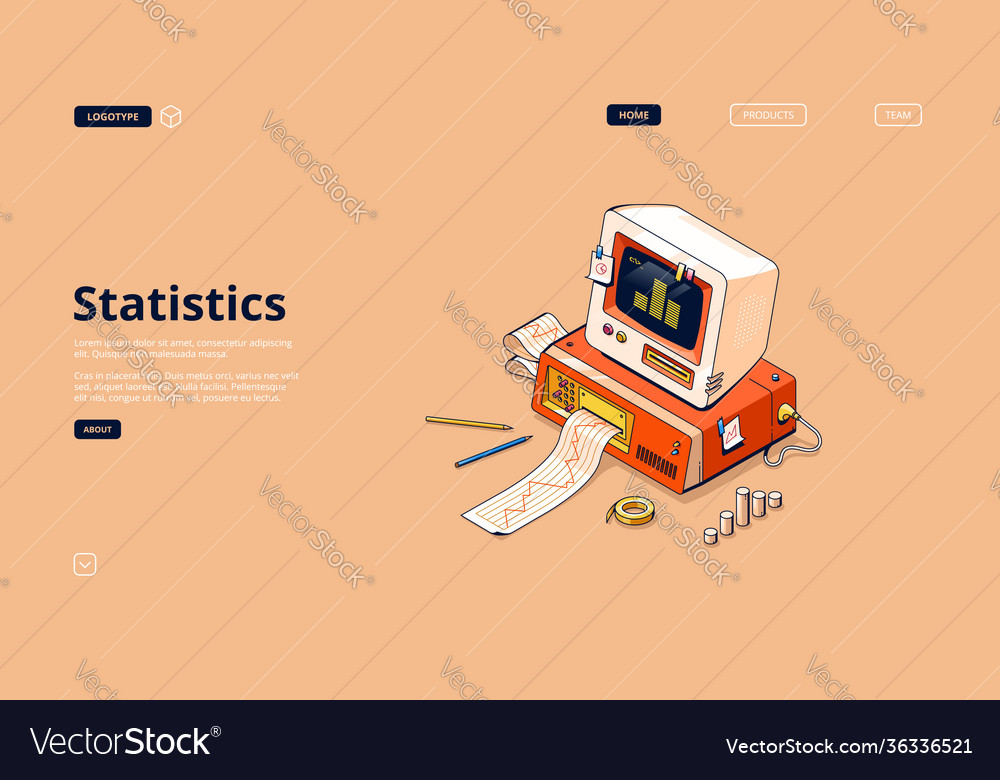 Banner statistics and data analysis Royalty Free Vector