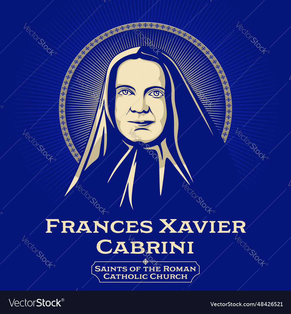 Catholic saints frances xavier cabrini Royalty Free Vector