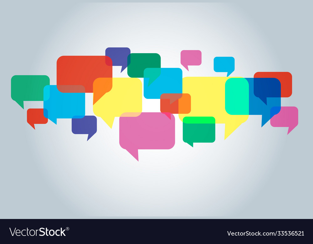Chat box message communication background vector image Chat box message communication background