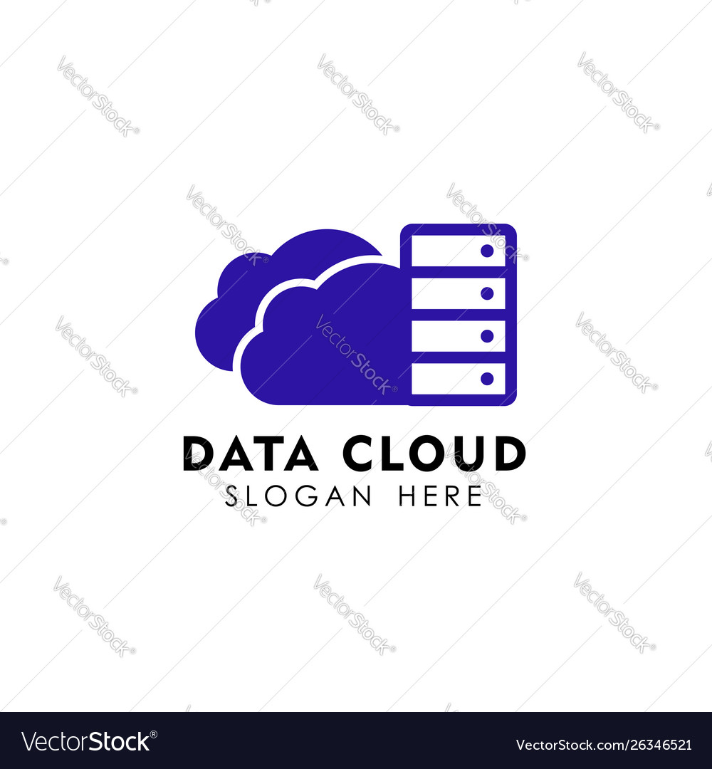 Data cloud logo design template server cloud logo Vector Image