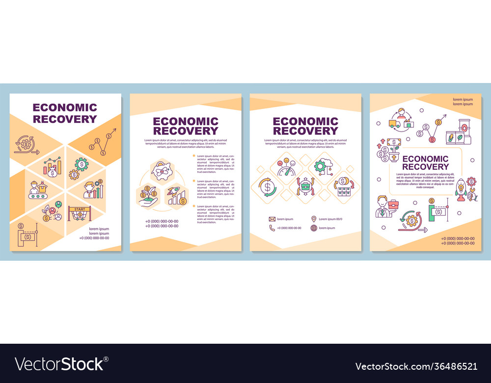 Economic recovery brochure template